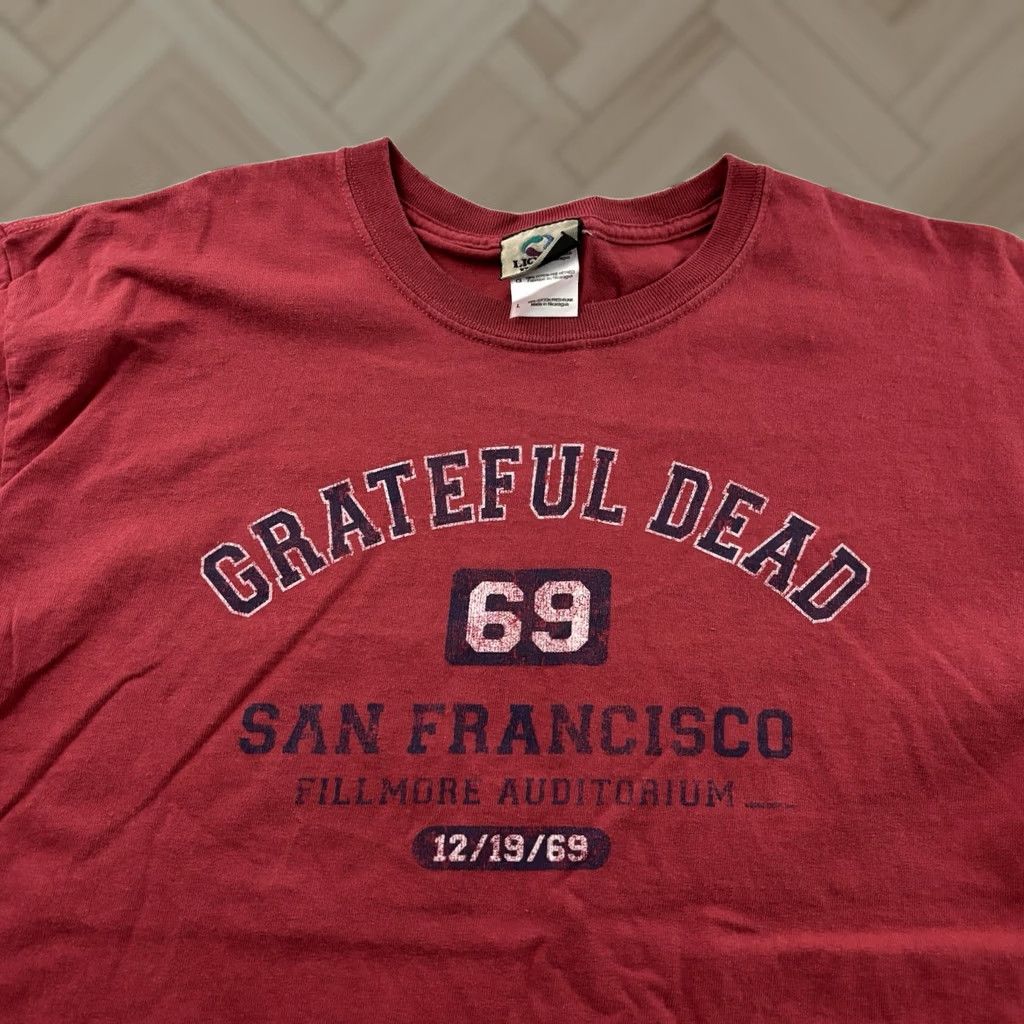 Liquid Blue VINTAGE Grateful Dead San Francisco 1969 Short Sleeve T Shirt Mens Large Red Size US L / EU 52-54 / 3 - 1 Thumbnail