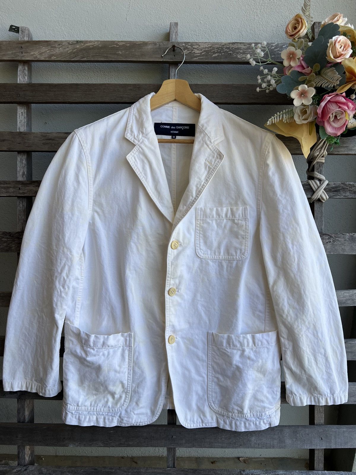 Comme des Garcons Comme des Garçons Homme Workwear Blazer Jacket Size US L / EU 52-54 / 3 - 1 Thumbnail