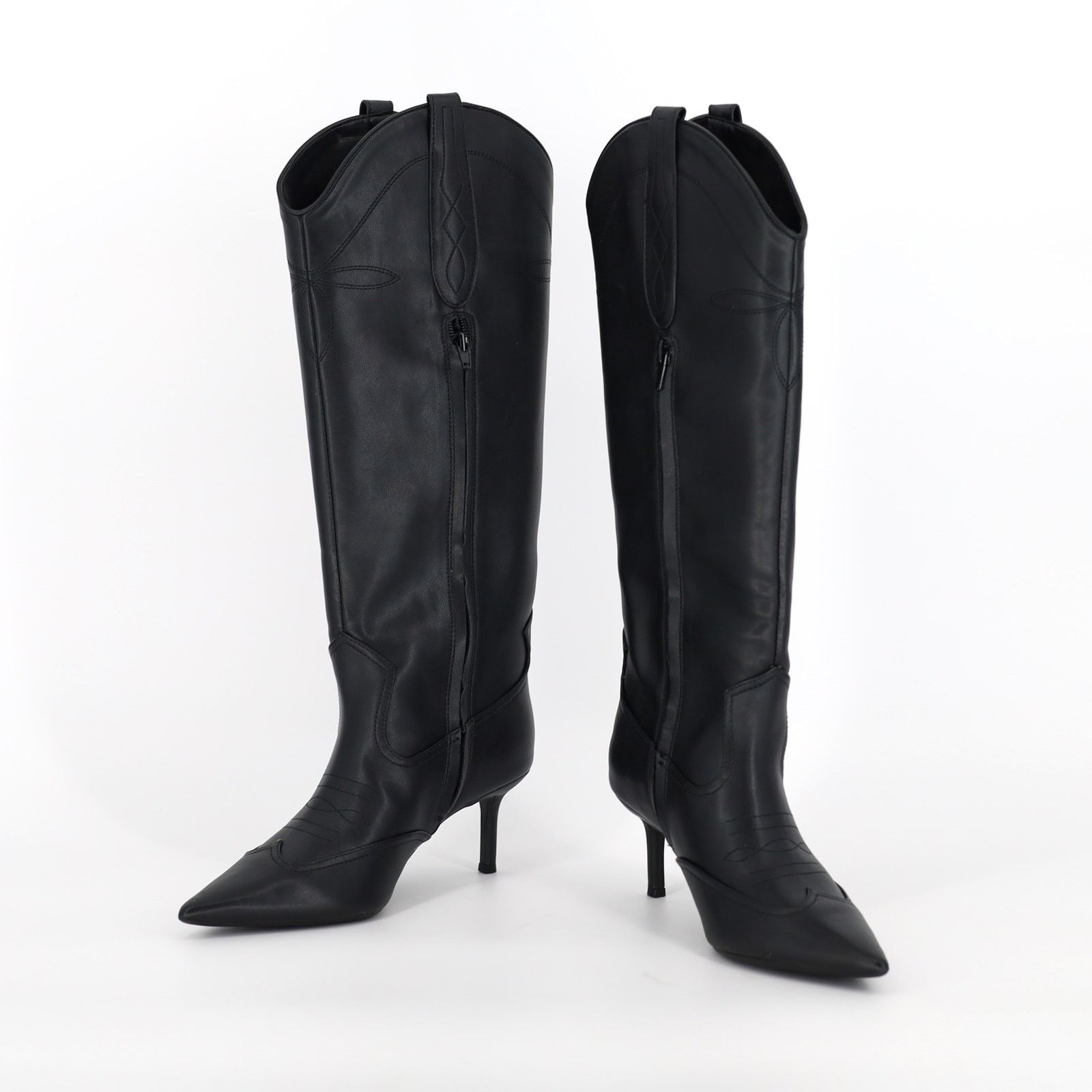 The Unbranded Brand I.N.C. Int Concepts Women Black Western Boots Size US 5 Size US 5 / IT 35 - 3 Thumbnail