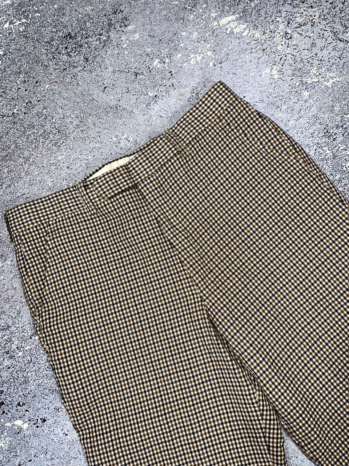 Aquascutum Vintage Aquascutum Camel Check 100% Wool Casual Pants Size US 31 - 3 Thumbnail