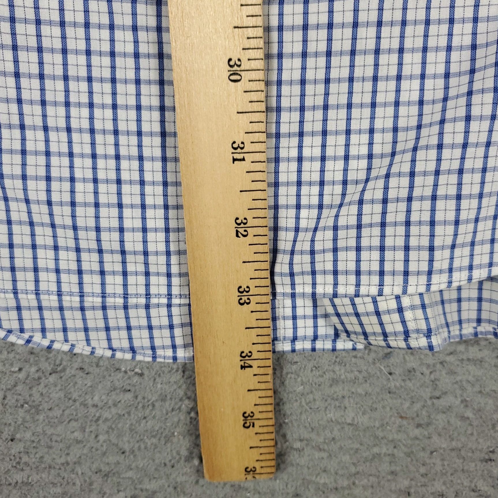 Brooks Brothers BROOKS BROTHERS Shirt Mens Size 18 Blue Plaid Regent Dress Button Up Long Sleeve Regular Collar Point Non-Iron Pockets Classic Look Mens 18 Size 48R - 6 Thumbnail