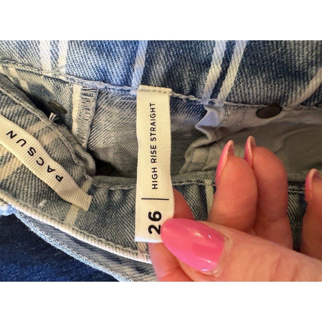 Pacsun PacSun Jeans Womens Size 26 Blue White Pinstripe High Rise Size 26" / US 2 / IT 38 - 6 Thumbnail