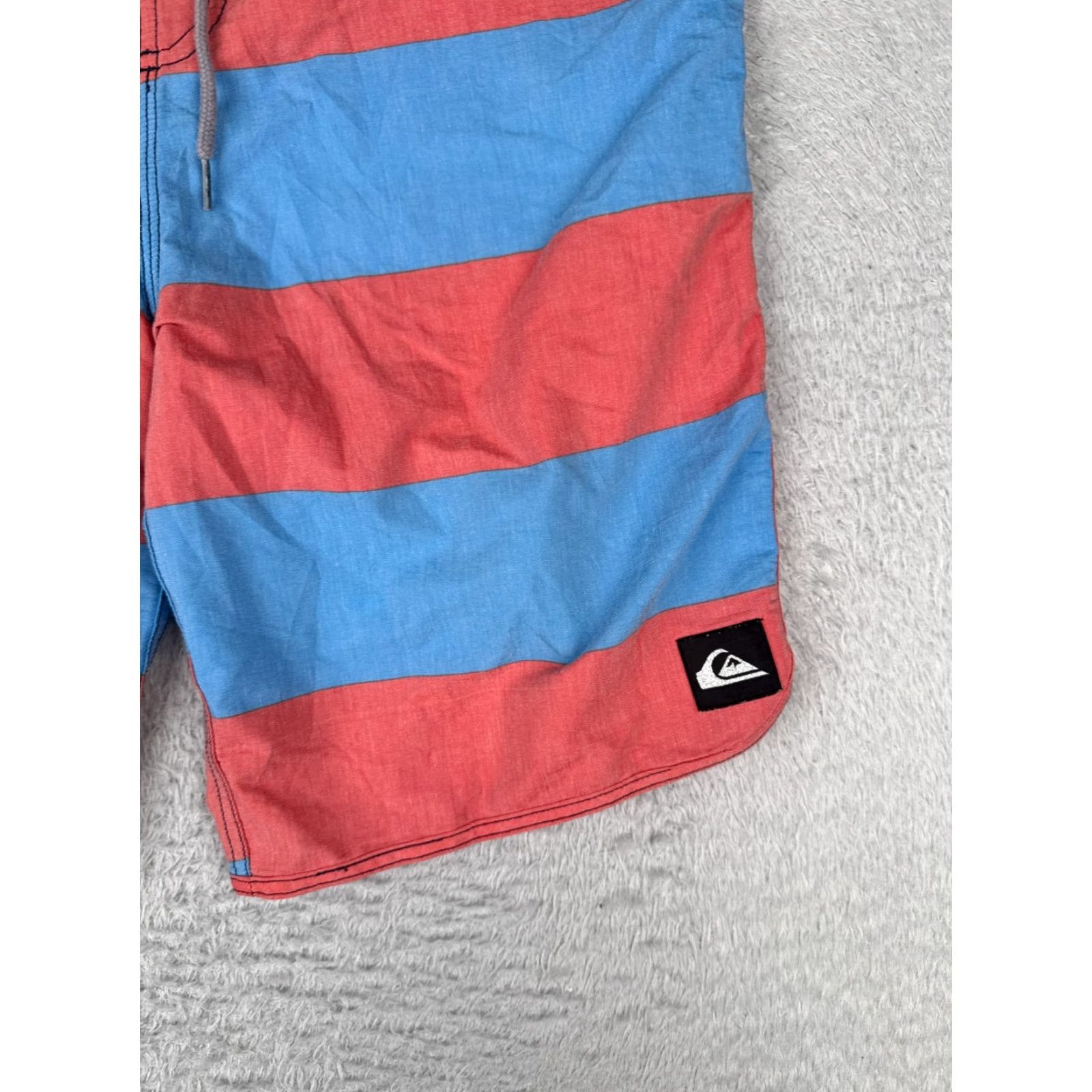 Quiksilver Quiksilver Board Shorts Men’s 36 Blue Red Stripe Checkered 35x10 Trunks Swim Trunks Beach Classic Size US 36 / EU 52 - 2 Thumbnail