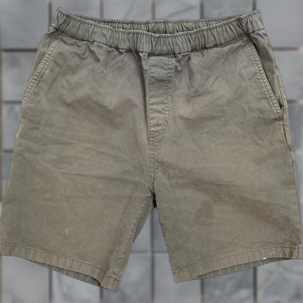 Outerknown Outerknown Men's Shorts M Green Solid Stretch DISTRESSED Beach PAINT Surf School Size US 31 - 1 Thumbnail