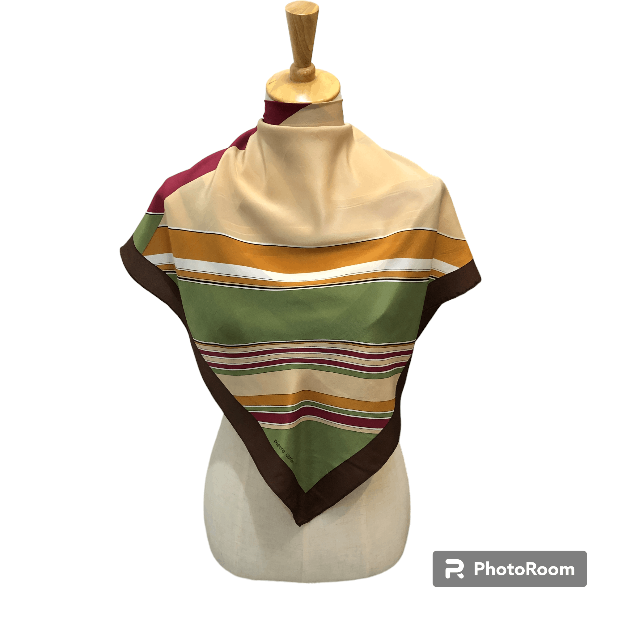 Vintage Pierre Cardin Abstract Silk Scarf M1252