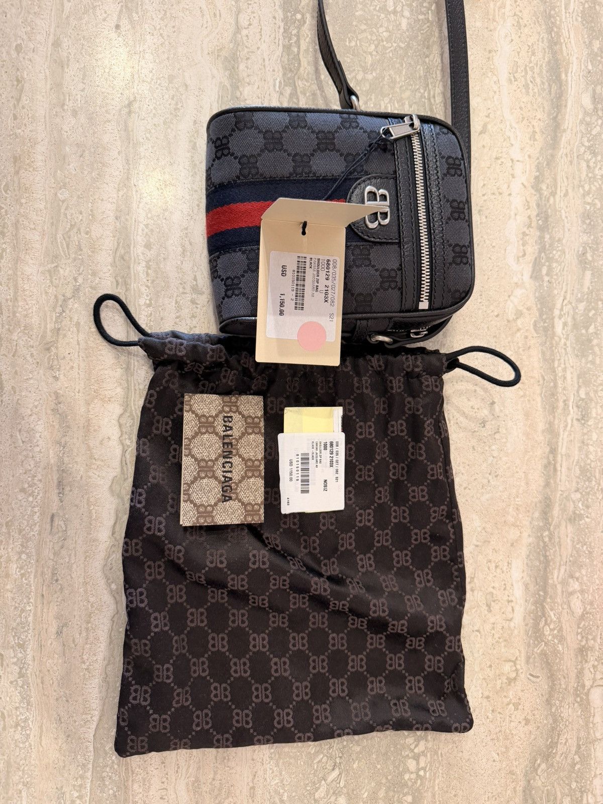 Balenciaga × Gucci Balenciaga x Gucci Hacker Project Black Crossbody Bag Size ONE SIZE - 18 Thumbnail