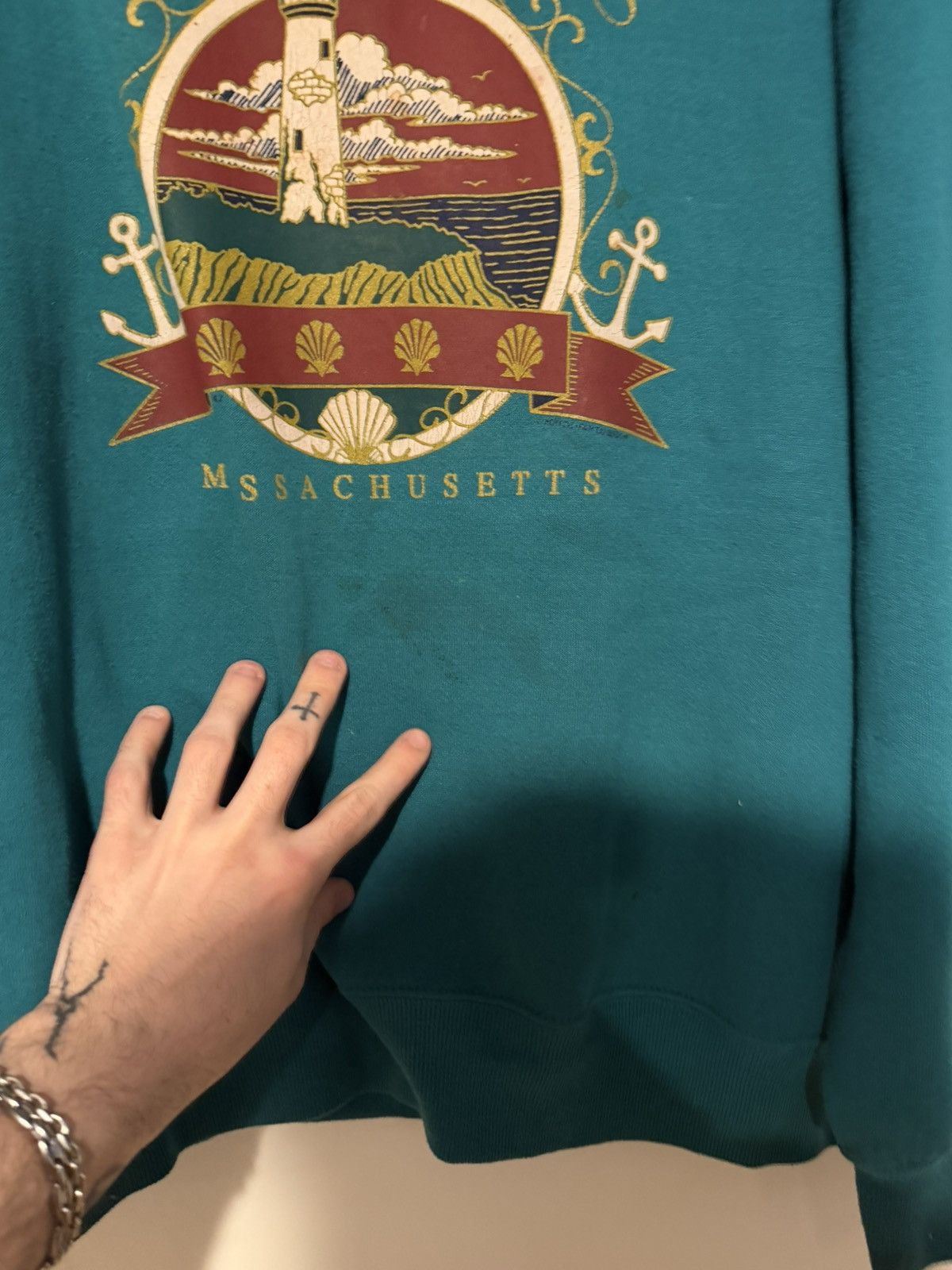 Vintage Vintage Plymouth Massachusetts Light House Crewneck Size US XL / EU 56 / 4 - 2 Thumbnail