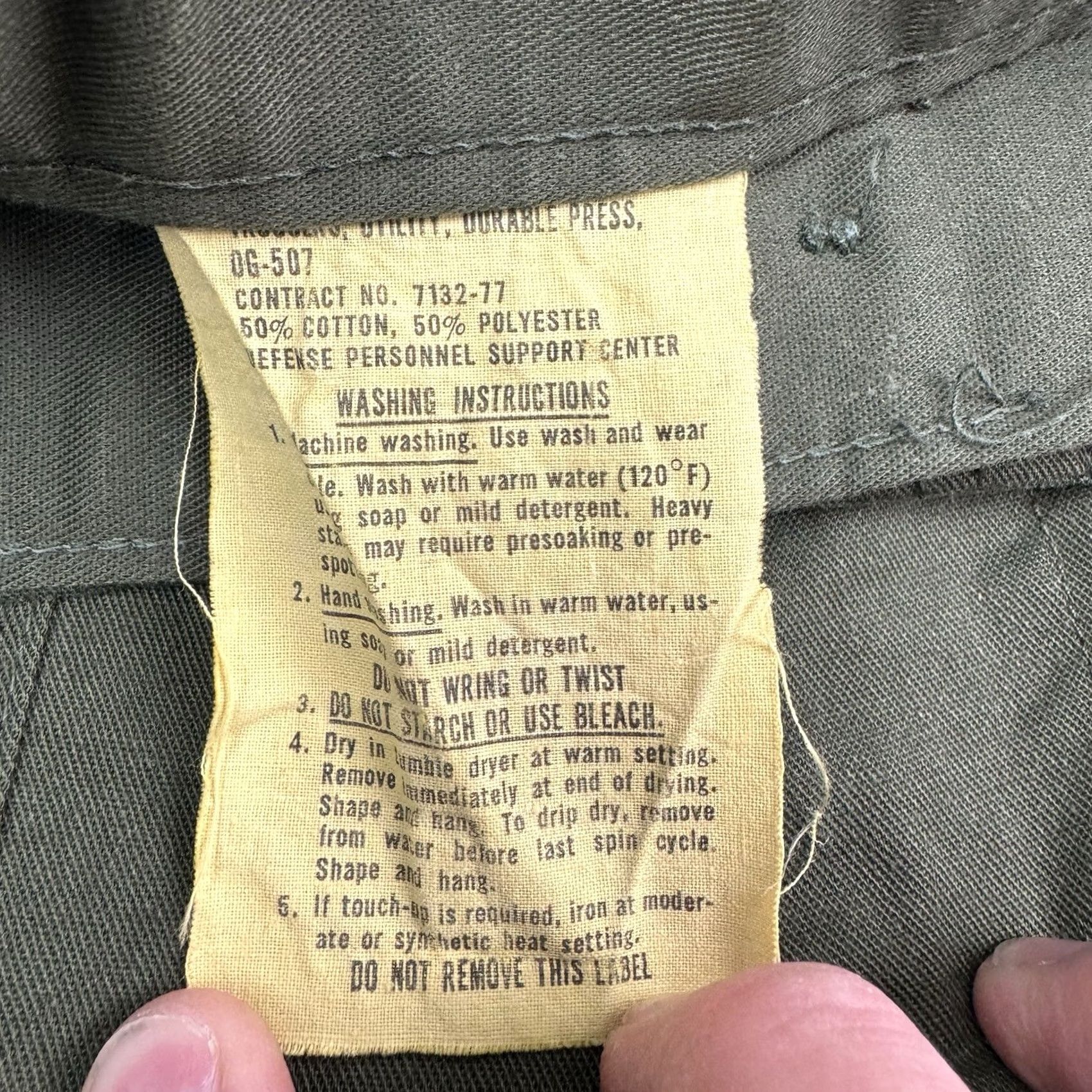 Vintage VINTAGE Army Pants 30x31 Adult Regular 70s USA Green Cotton Polyester Workwear Casual Pants Mens Size US 30 / EU 46 - 7 Thumbnail