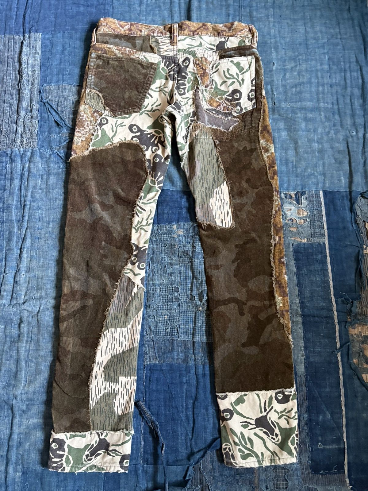 Kapital Kountry KOUNTRY Repair Mixed Pattern Corduroy Patchwork Jeans Size US 30 / EU 46 - 2 Thumbnail