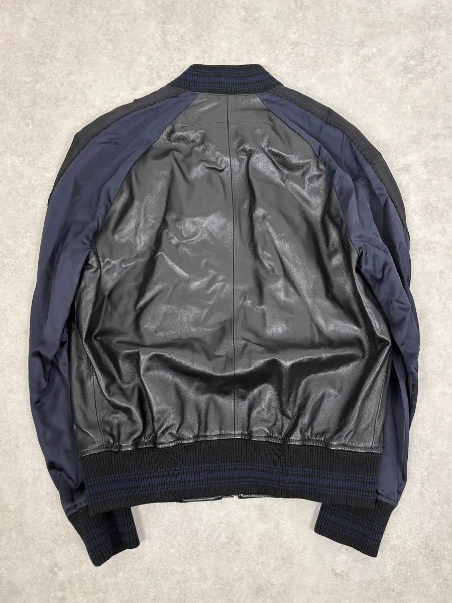 Givenchy SS2017 Givenchy Navy Star Black Leather Bomber Jacket by Riccardo Tisci Size US S / EU 44-46 / 1 - 6 Thumbnail
