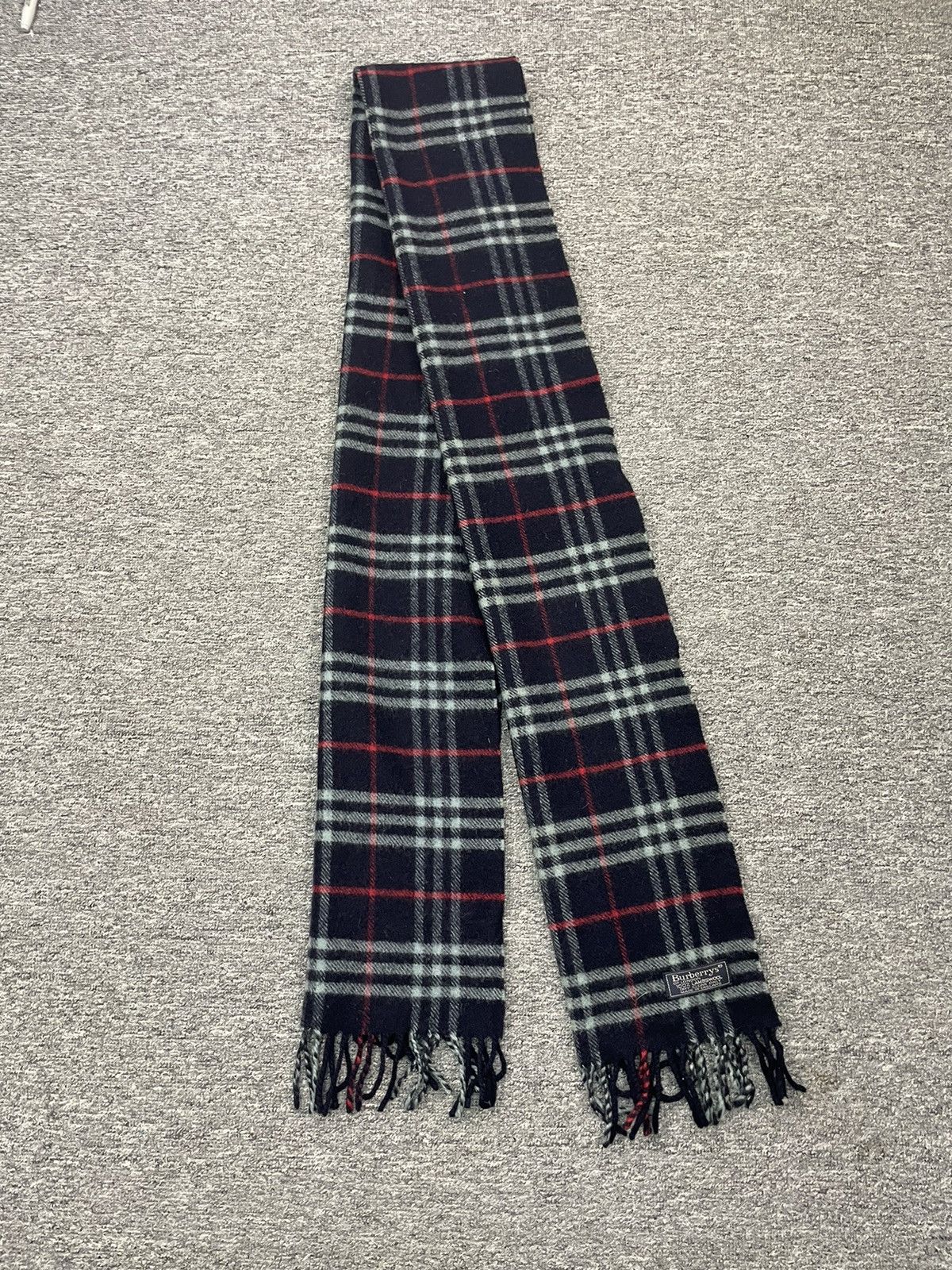 Burberry × Vintage Vintage Burberry Cashmere Scarf Muffler Size ONE SIZE - 6 Thumbnail