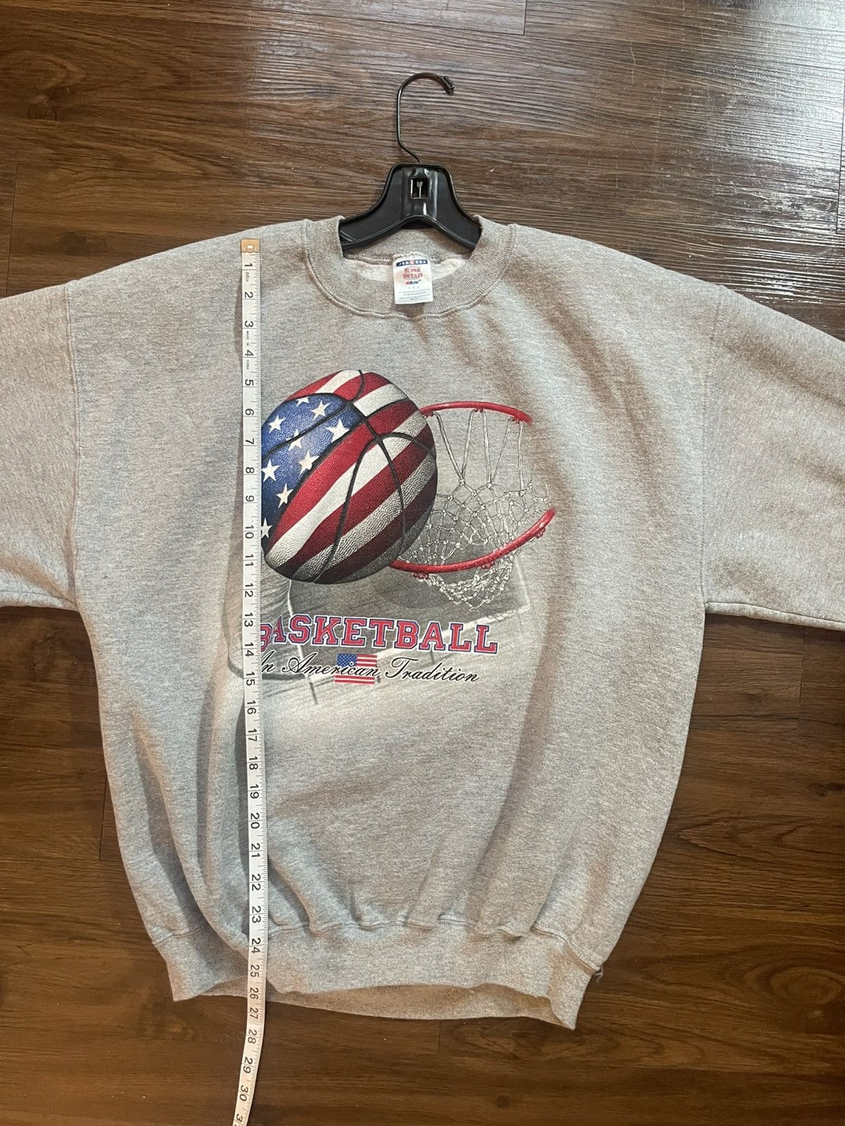 Jerzees × Vintage VTG Basketball Sweatshirt Mens Large Gray Crewneck Size US L / EU 52-54 / 3 - 5 Thumbnail