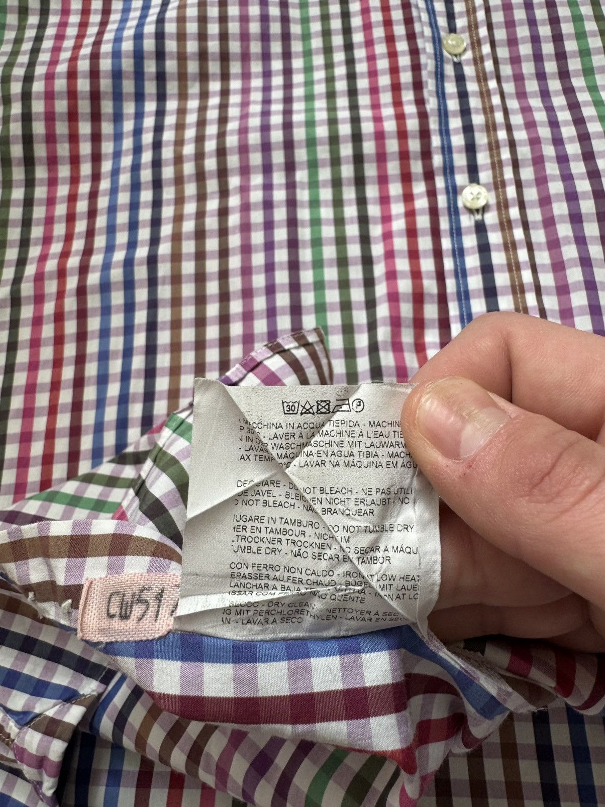 Etro Etro men’s button up check multicolour long sleeve shirt Size US L / EU 52-54 / 3 - 8 Thumbnail