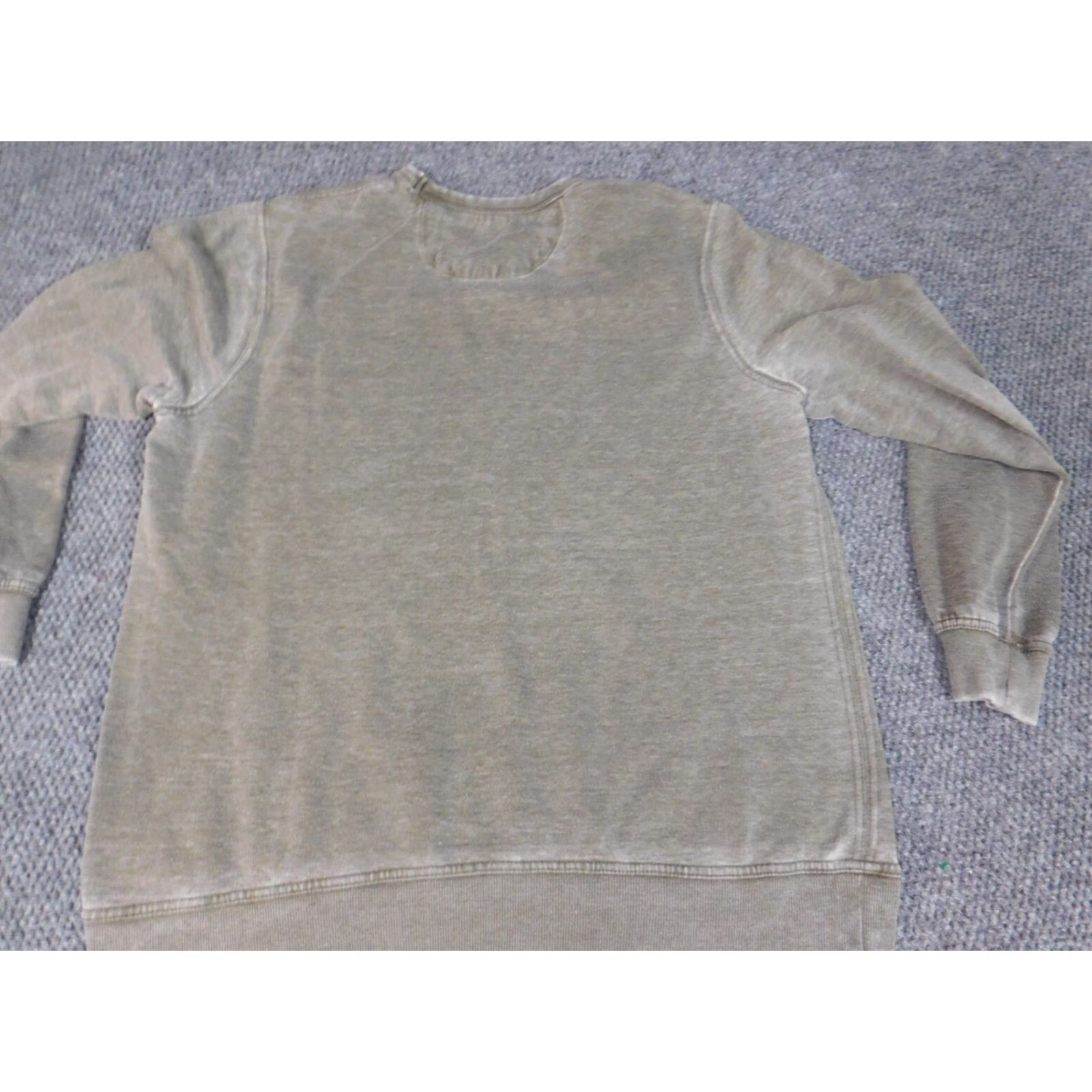 Lucky Brand Lucky Brand Mens Sweater XL Green Crewneck Pullover Knit Cotton Cable-Knit Long Sleeve Button Quilted Vintage N/A Size US XL / EU 56 / 4 - 7 Thumbnail