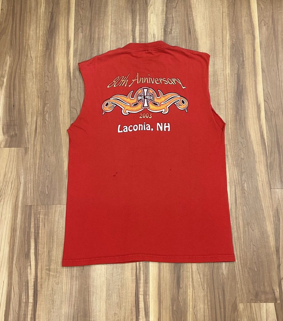 Harley Davidson 2003 Laconia NH Bike Week Cut Off Tank Top Size US L / EU 52-54 / 3 - 2 Thumbnail