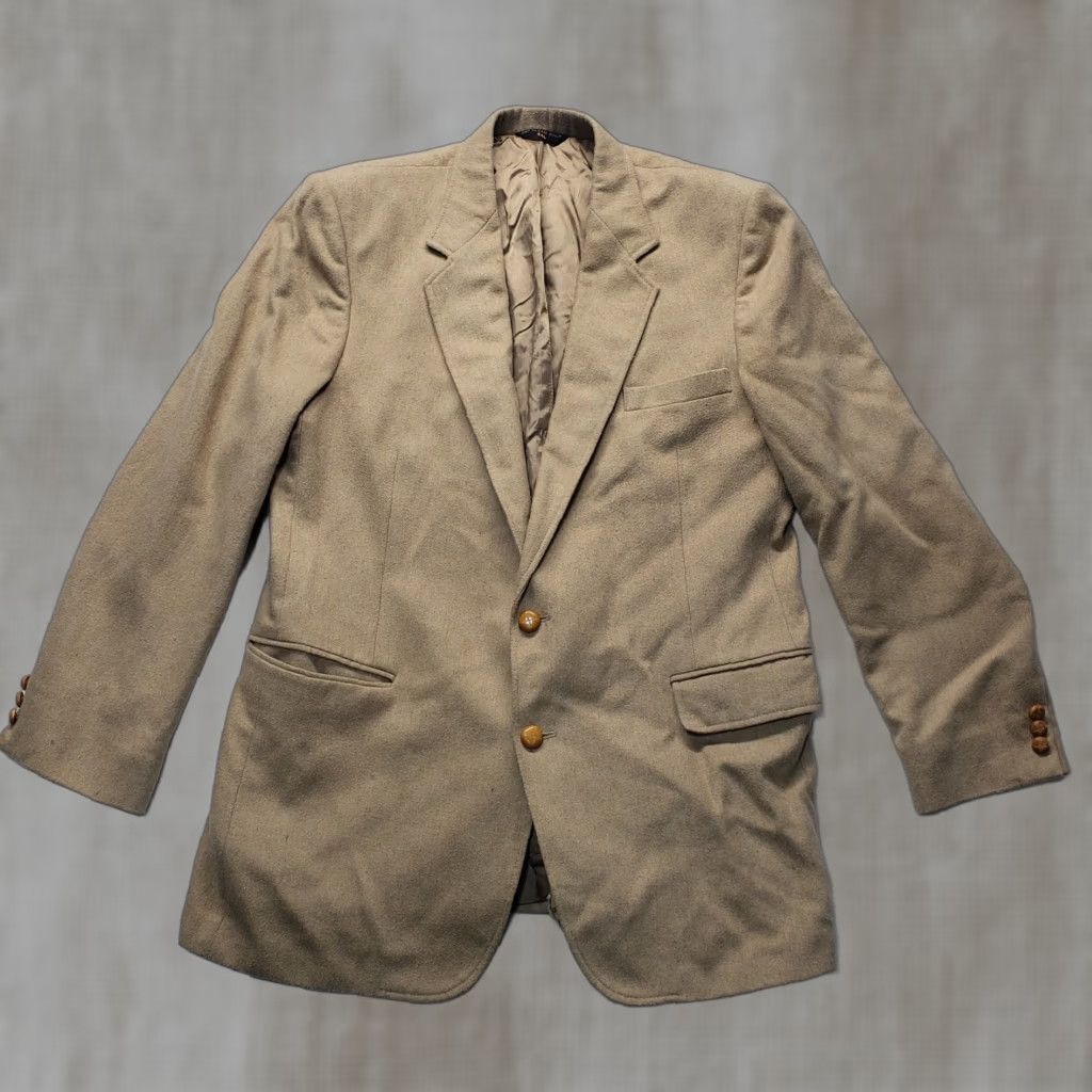 Haggar Haggar Brown Two Button Suit Jacket Lined Notch Single-Breasted Men's 44L Size 44R - 1 Thumbnail