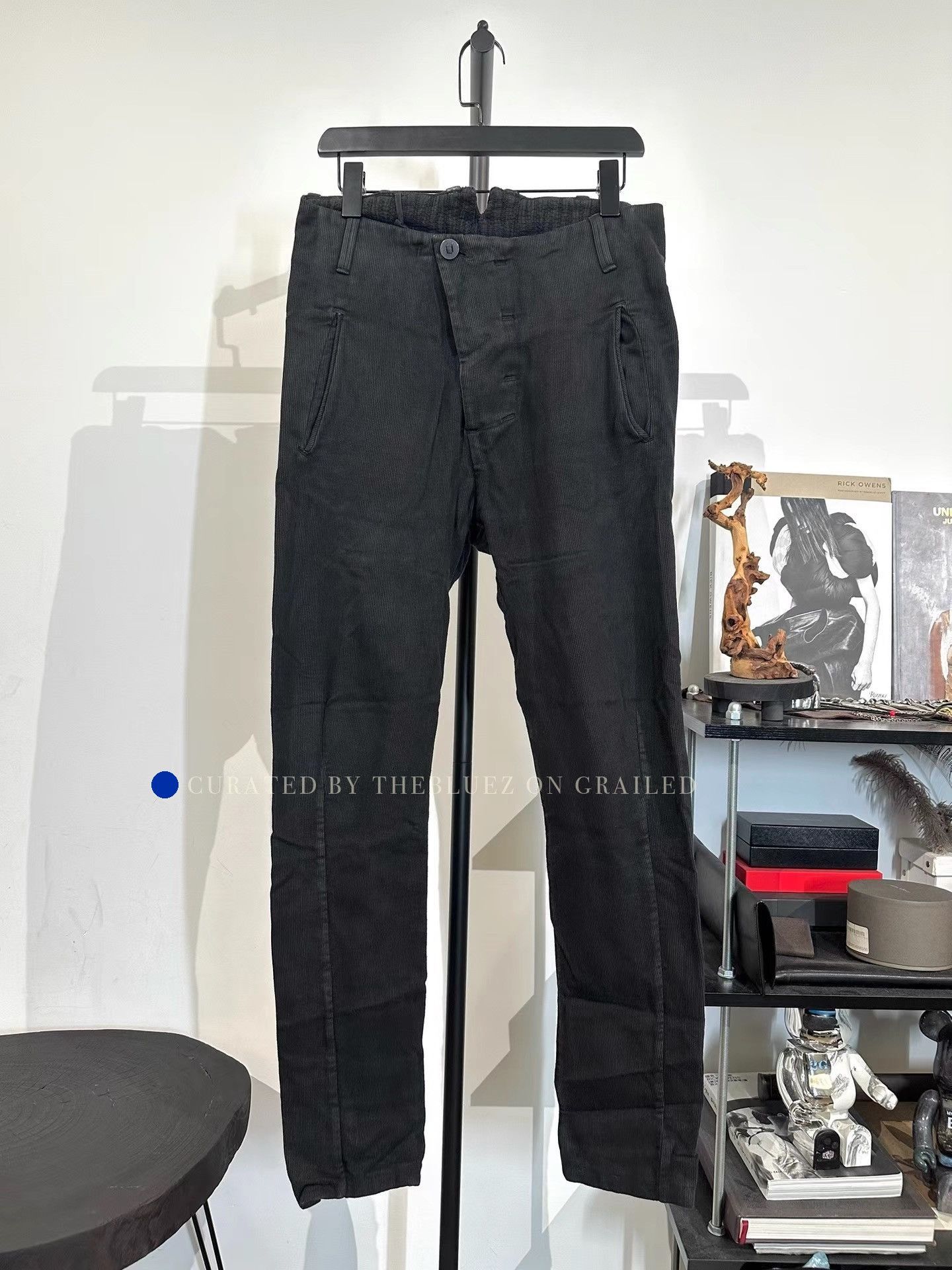 11 By Boris Bidjan Saberi Asymmetric Button Detail Black Pants Size US 32 / EU 48 - 1 Thumbnail