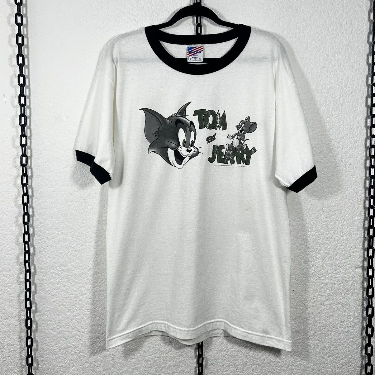 Cartoon Network × Vintage × Warner Bros Tom and Jerry 2002 Ringer Tee Size US L / EU 52-54 / 3 - 1 Thumbnail