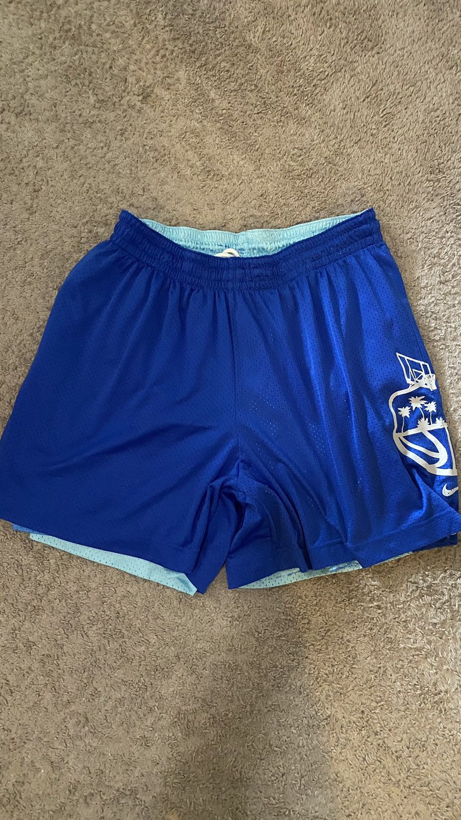 Nike Double Layer Blue Nike Shorts Size US 34 / EU 50 - 3 Thumbnail