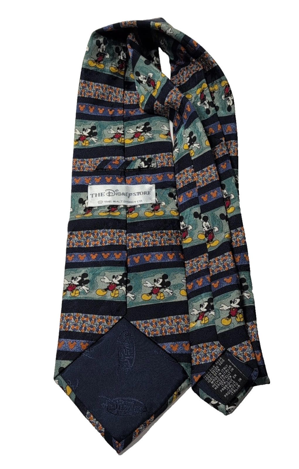 Disney Disney Store Mickey Mouse Silk Tie Stripe Pattern Vintage Size ONE SIZE - 4 Thumbnail