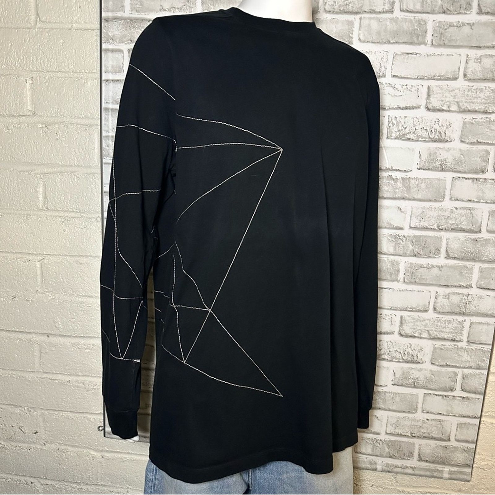 Rick Owens rare Babel SS19 Embroidered Sweatshirt size L Black Cotton Size US L / EU 52-54 / 3 - 3 Thumbnail