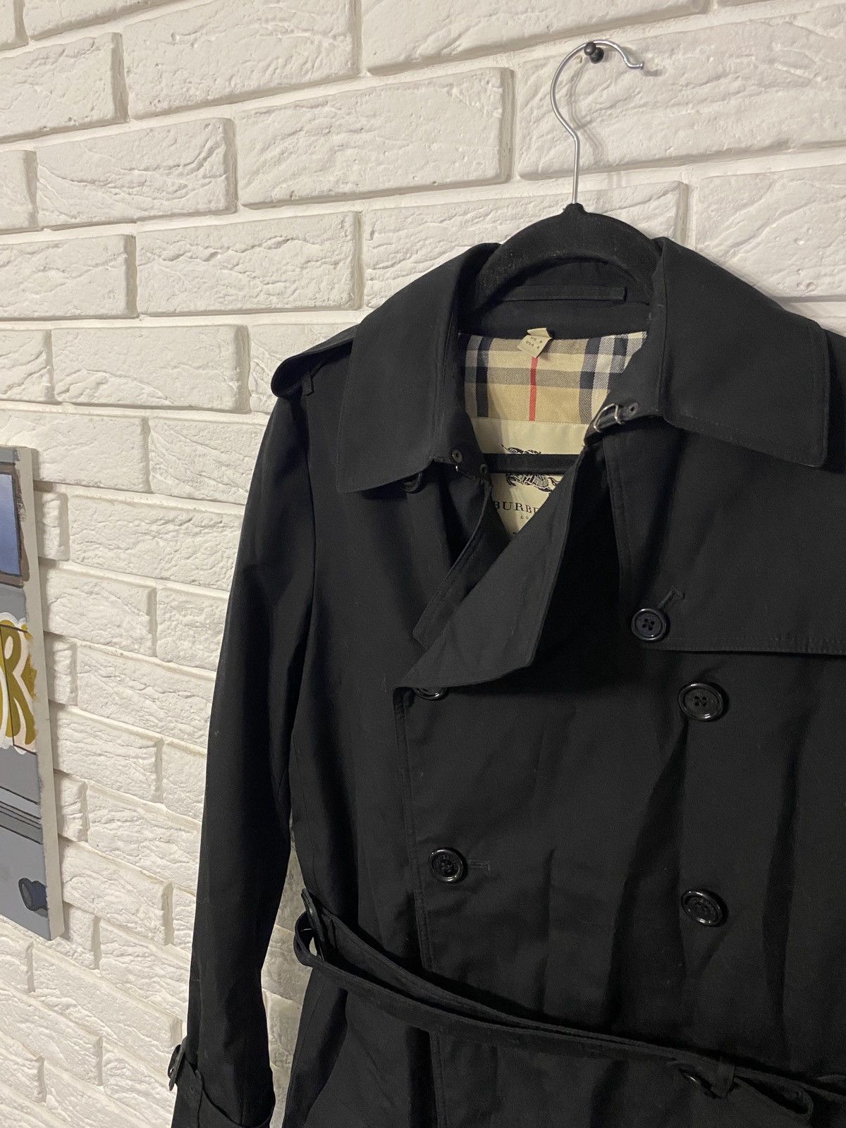 Burberry × Vintage Wonderful Black Burberry London luxury trench coat Size S / US 4 / IT 40 - 3 Thumbnail