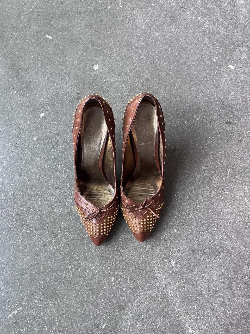 Miu Miu gold studded miu miu pumps Size US 7 / IT 37 - 2 Thumbnail
