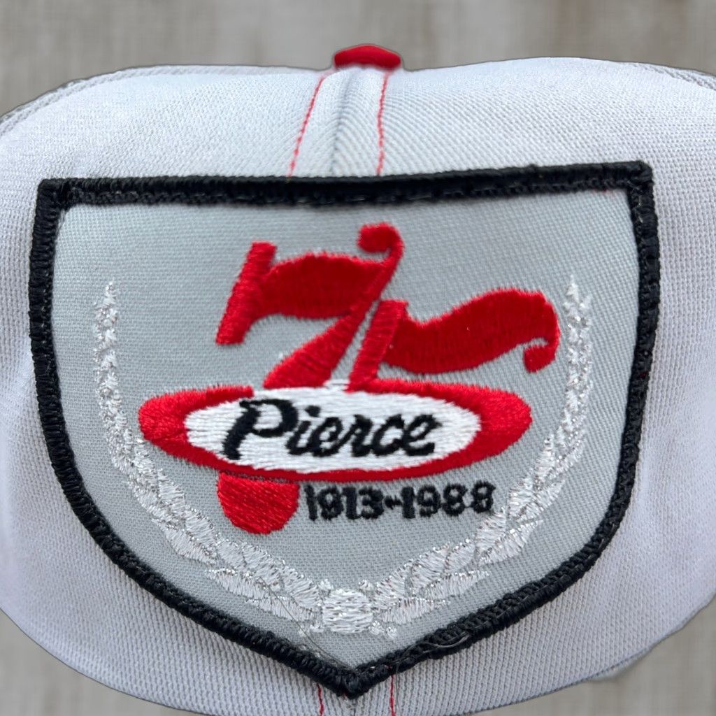 Vintage VINTAGE Swingster Trucker Hat Cap Gray Red Stripe Patch 80s Made In USA Foods Snap Adjustable Mens Hat Size ONE SIZE - 1 Thumbnail