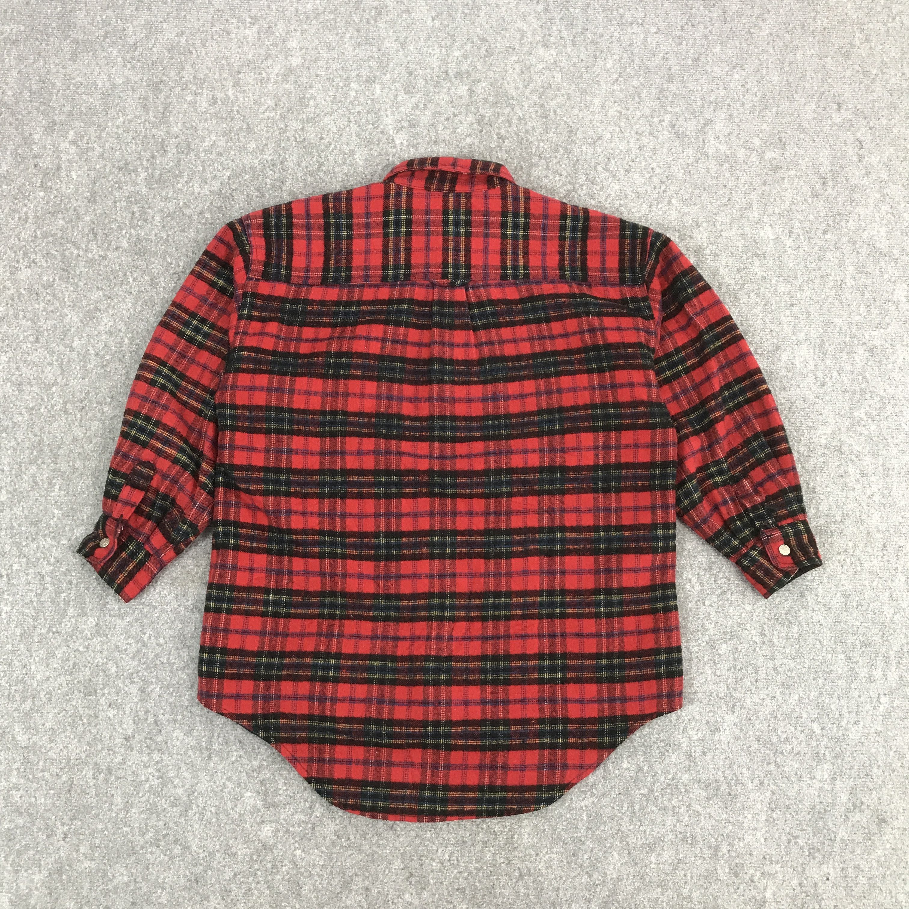 Japanese Brand PUNK FLANNAL ROMANTIC FACE BUTTON UP JACKET Size US L / EU 52-54 / 3 - 2 Thumbnail