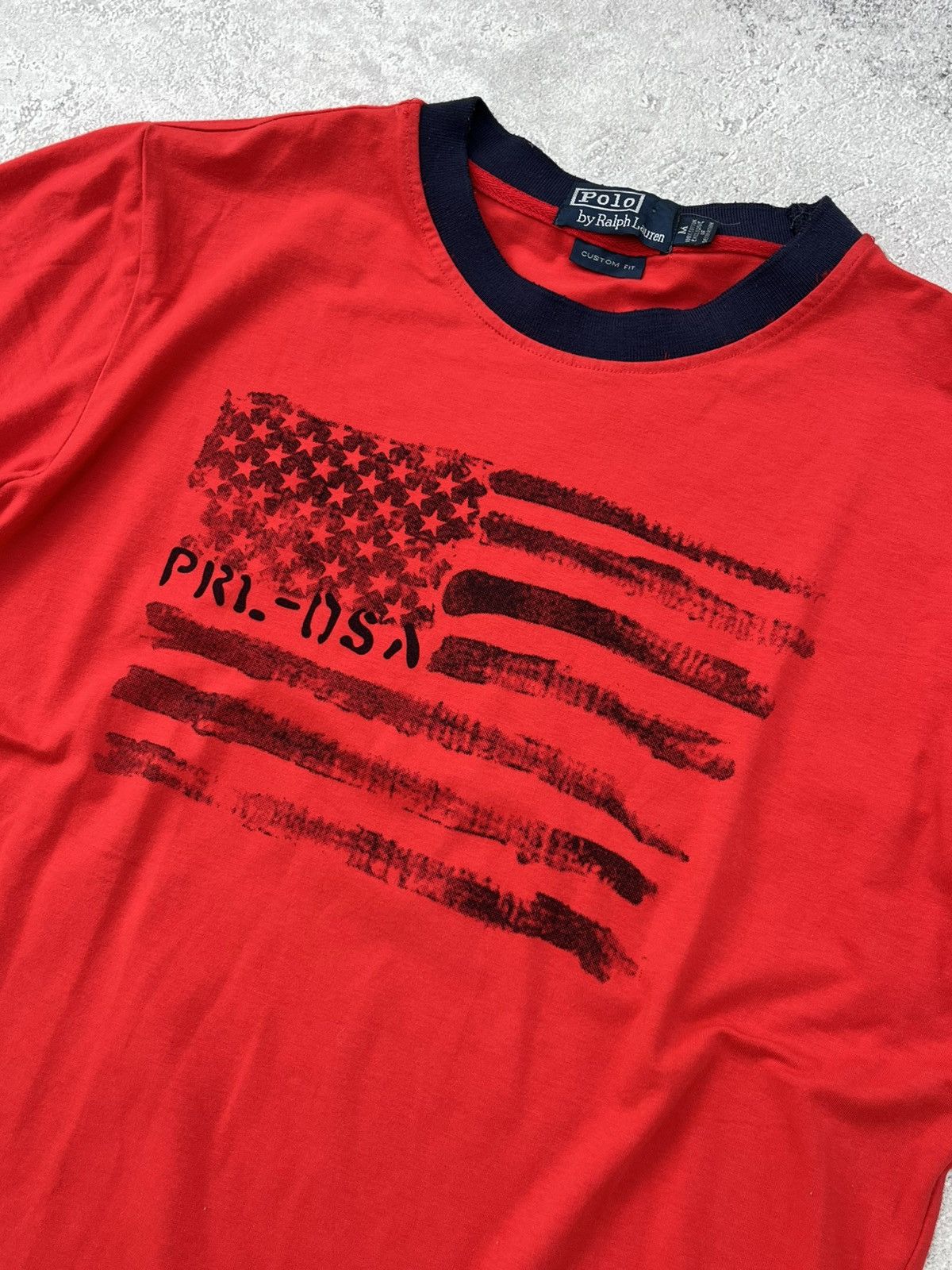 Polo Ralph Lauren Polo Ralph Lauren American Flag Ringer Tee Size US M / EU 48-50 / 2 - 2 Thumbnail