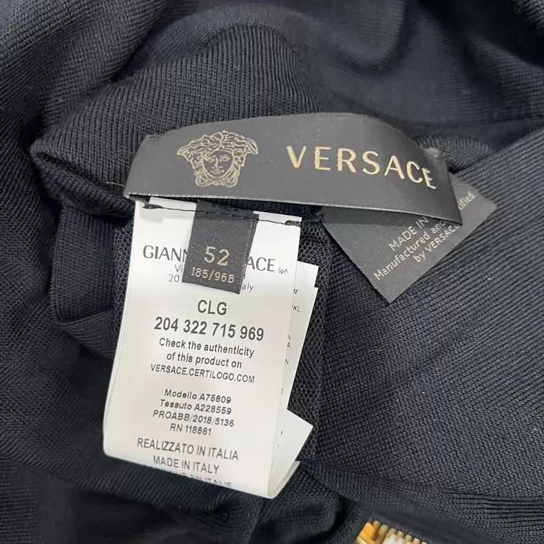 Versace Versace Black knitted patchwork baroque print reversible j Size US L / EU 52-54 / 3 - 5 Thumbnail