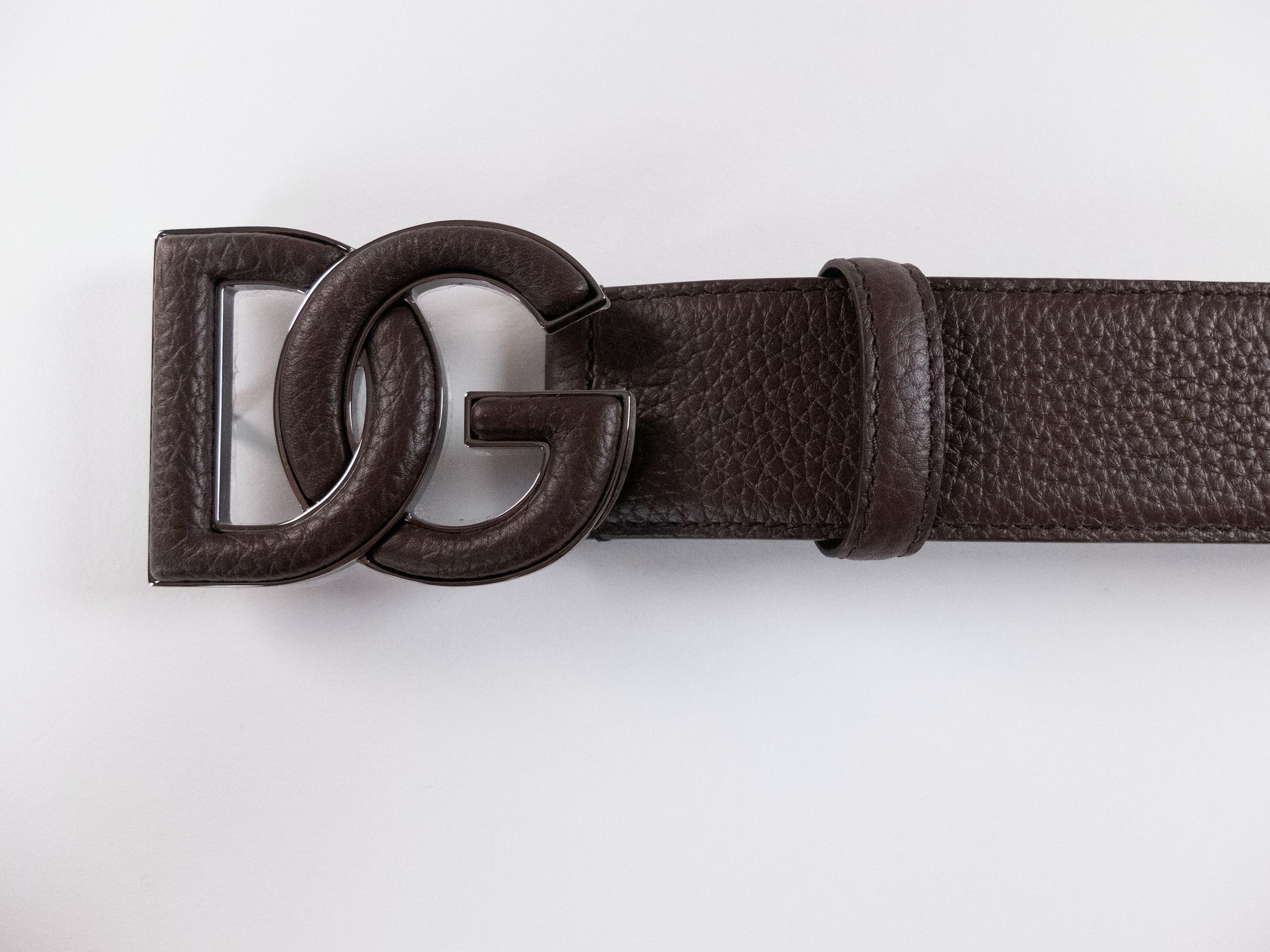 Dolce & Gabbana DOLCE & GABBANA brown DG buckle leather belt Size 100 Size 38 - 3 Thumbnail