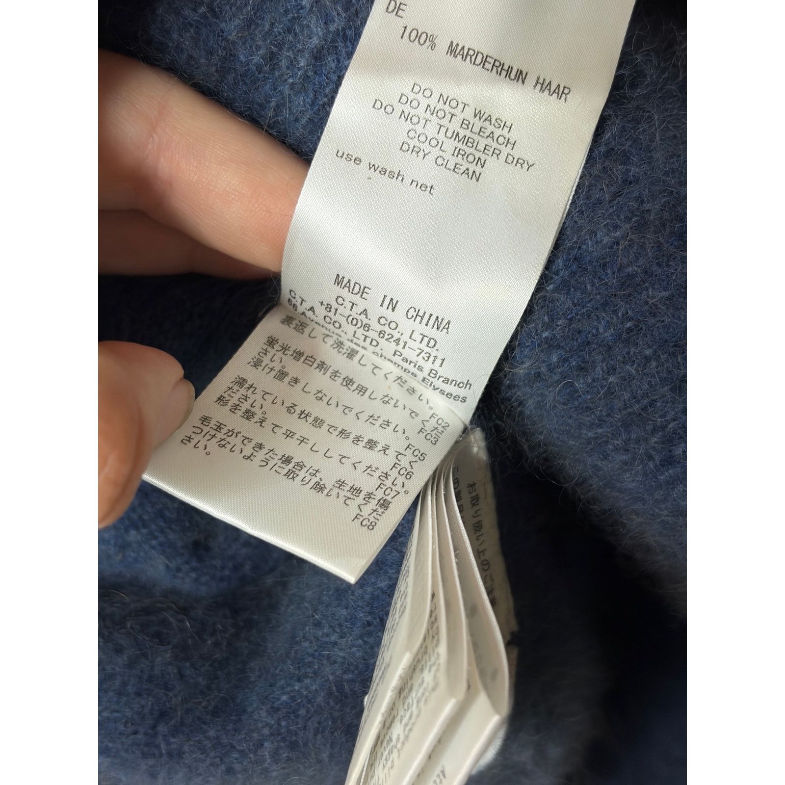 Other C.T. Plage blue 100% raccoon wool pullover sweater sz 36 S Size S / US 4 / IT 40 - 8 Thumbnail