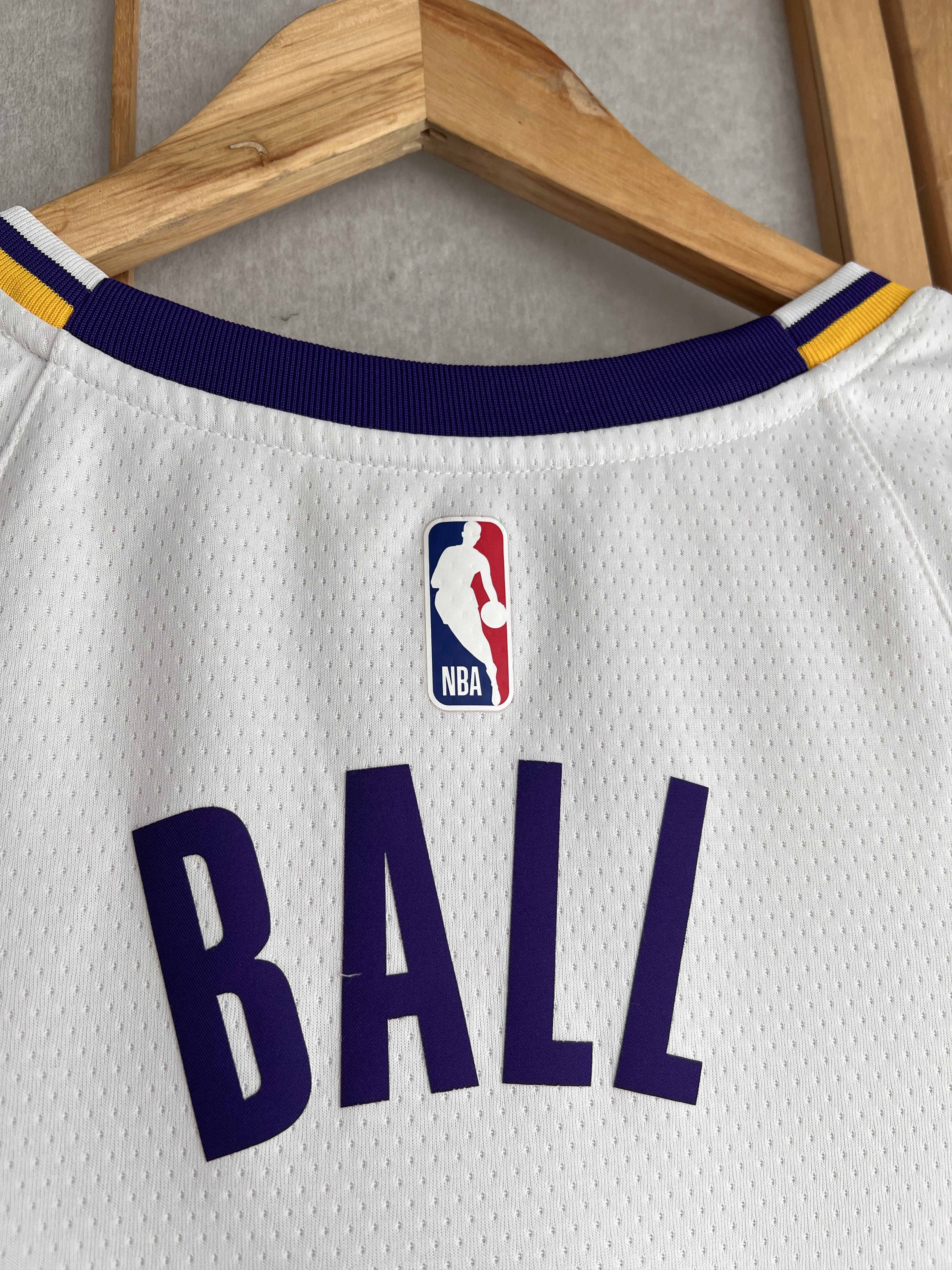 Nike RARE! Nike LA Lakers #2 Ball jersey NBA mesh basketball home Size US M / EU 48-50 / 2 - 11 Thumbnail