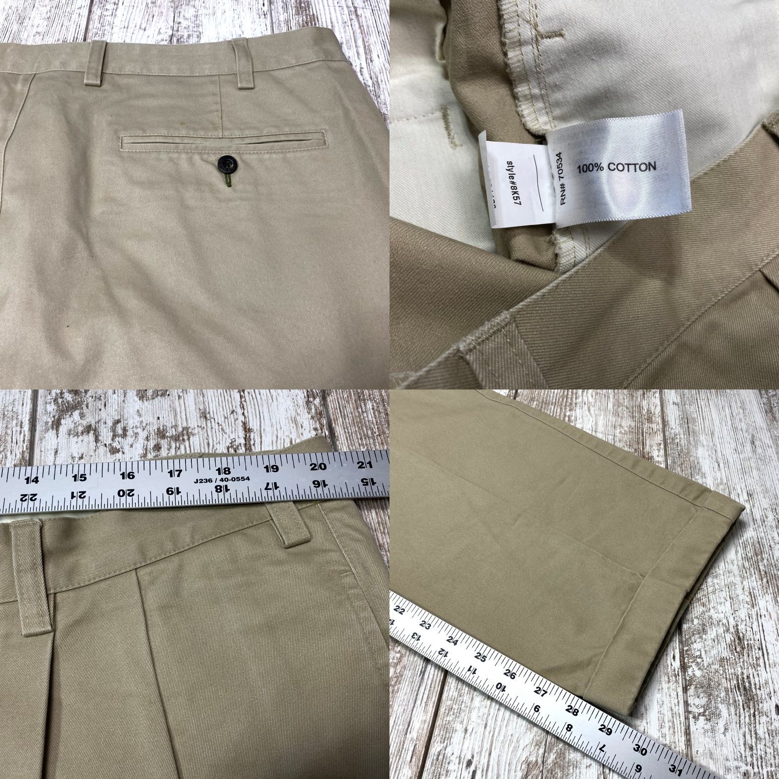 Orvis Orvis Mens 40 Khaki Pants Pleated Cuffed Tan Brown Outdoor Fishing 7449 Size US 40 / EU 56 - 9 Thumbnail