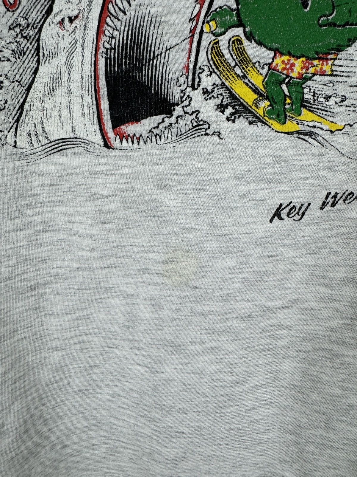 Hanes Key West fla Hanes vintage 90s grey big logo tee shirt Size US XXL / EU 58 / 5 - 5 Thumbnail