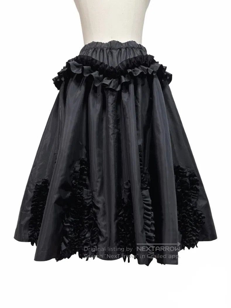 Comme des Garcons CDG Ruffled Gothic Midi Skirt. Size US 26 / EU 42 - 1 Thumbnail
