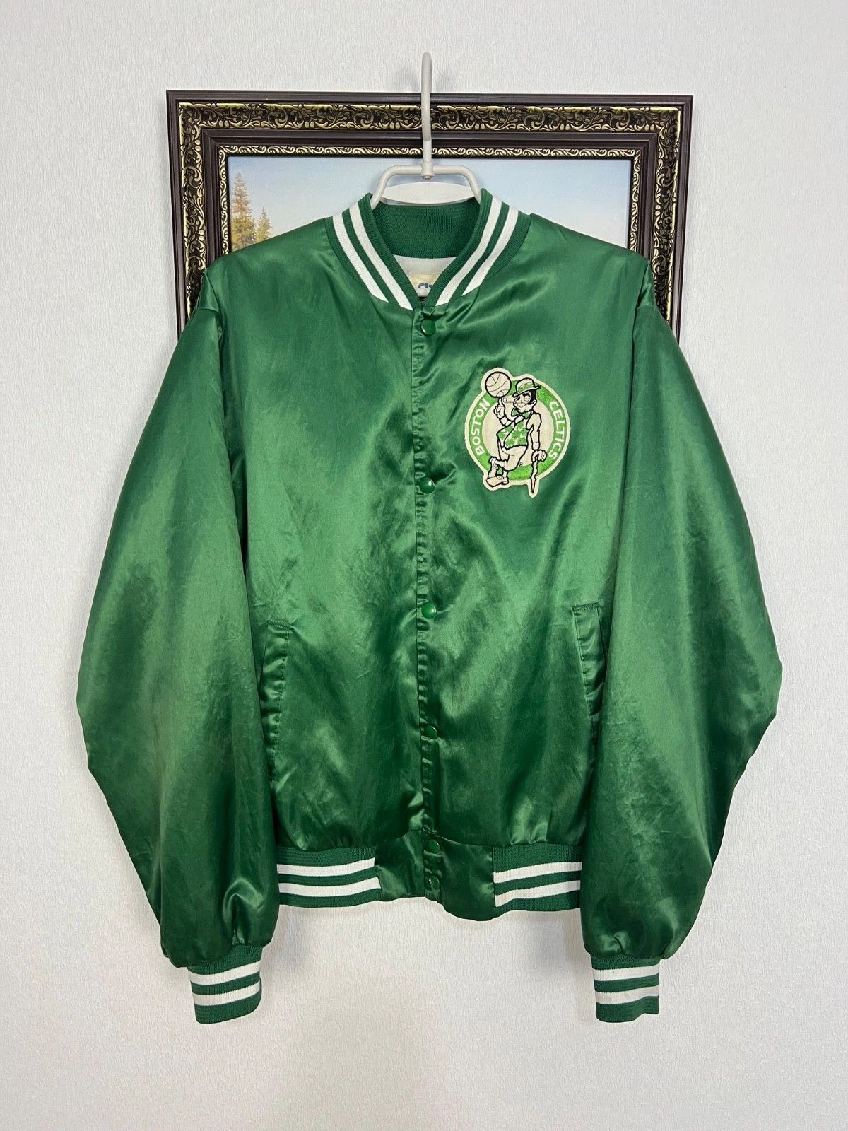 Chalk Line Vintage Chalk Line Boston Celtics NBA Green Bomber Jacket Size US L / EU 52-54 / 3 - 3 Thumbnail
