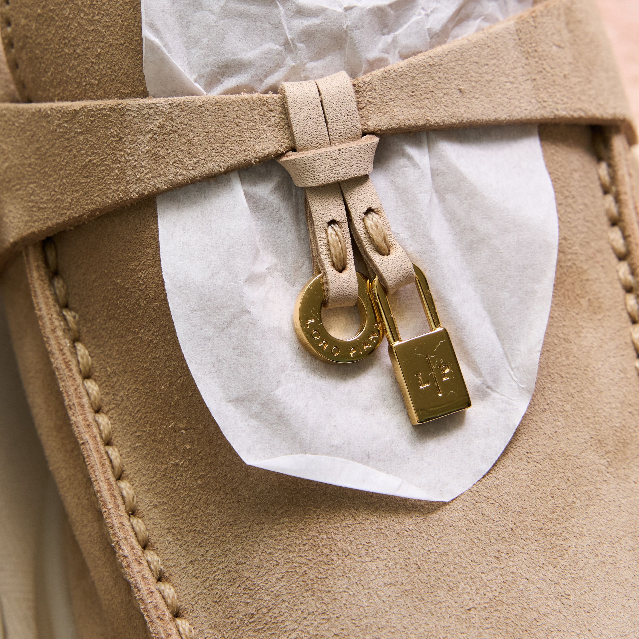 Loro Piana LORO PIANA Summer Walk Charm Suede Beige Loafer Sadstone Size US 5.5 / EU 38 - 3 Thumbnail