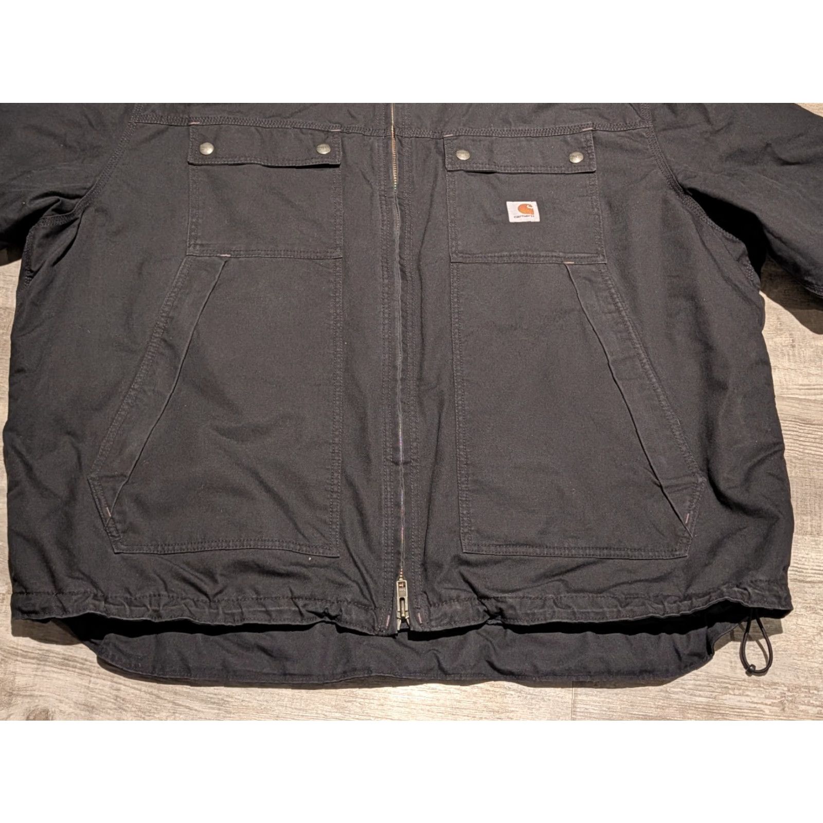 Carhartt VINTAGE Carhartt Jacket 3XL Black Quick Duck Jefferson Traditional Bomber Jacket Insulated Thinsulate Canvas Workwear Mens Size US XXL / EU 58 / 5 - 6 Thumbnail