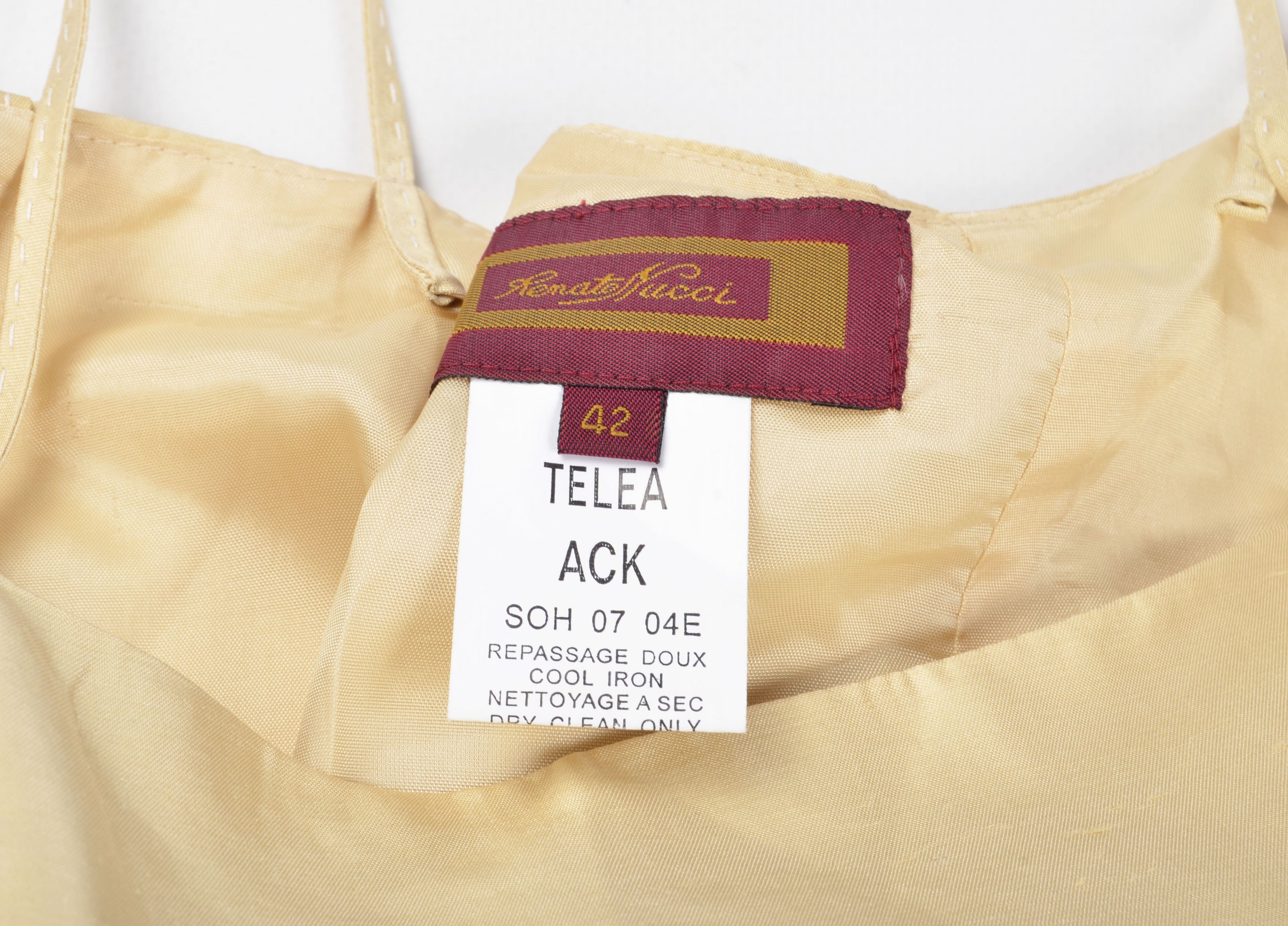 Other Vintage Renato Nucci Beige Silk 90's Corset Style Top Size M / US 6-8 / IT 42-44 - 8 Thumbnail