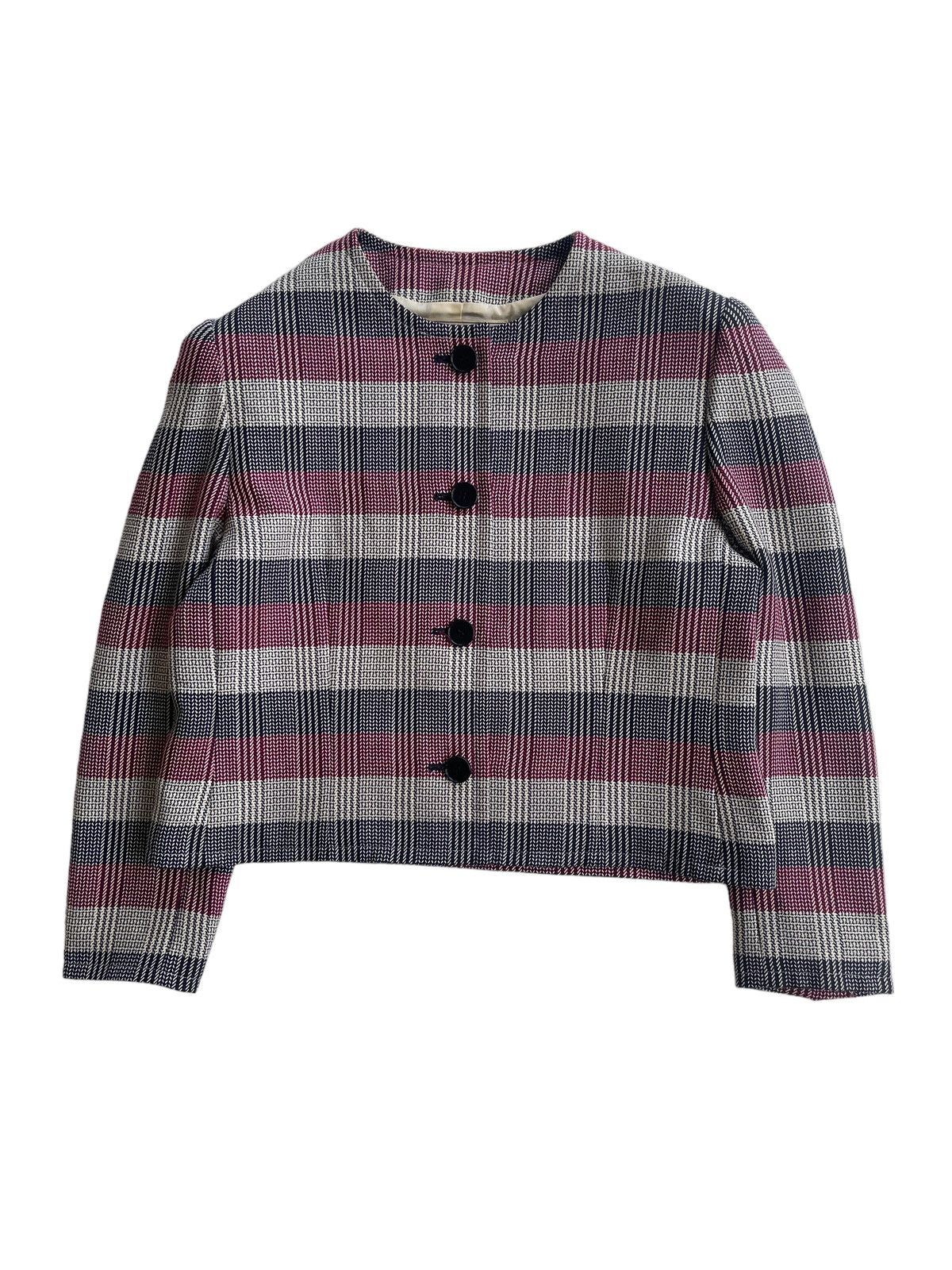 Vintage Givenchy Glamour Cropped Plaid Jacket