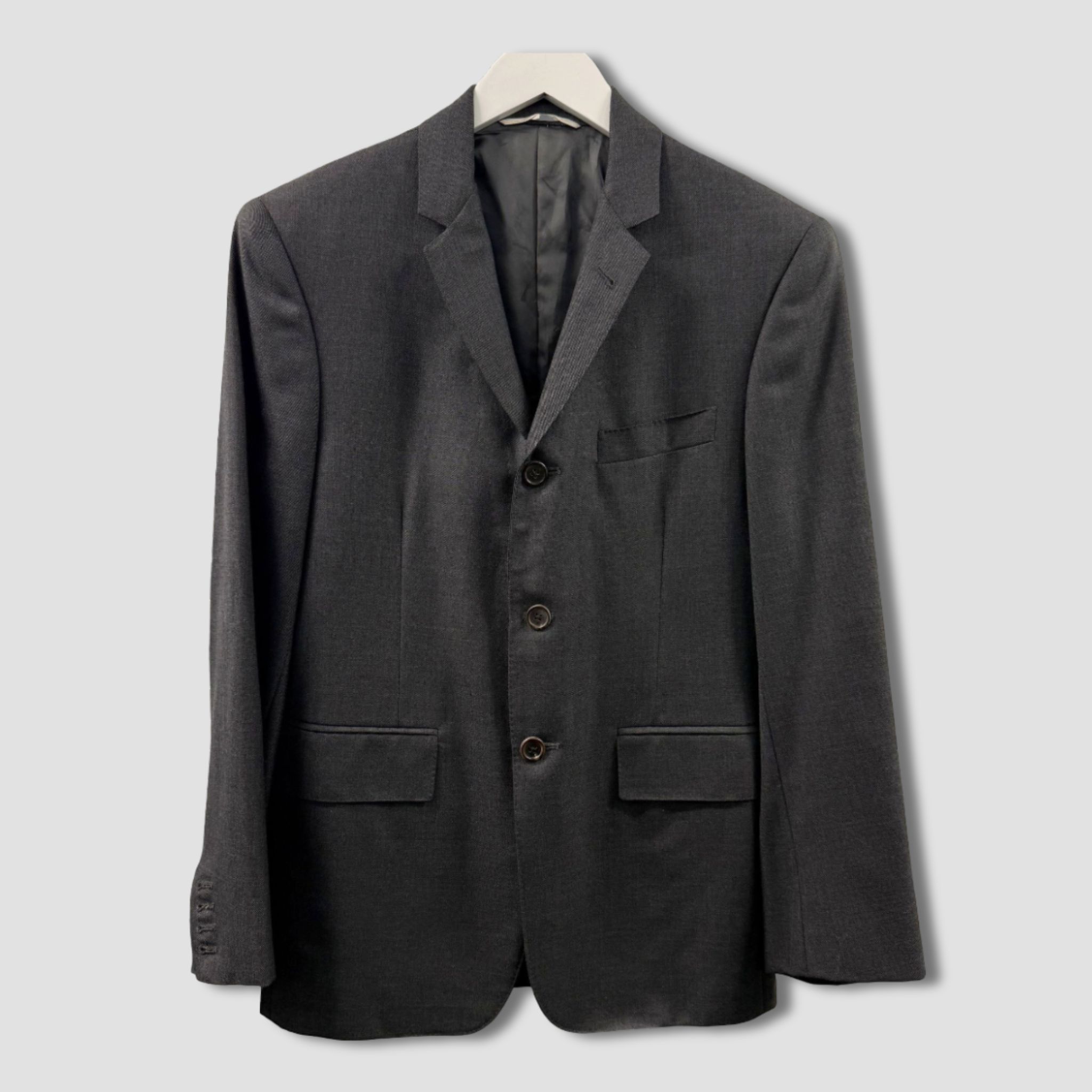 Thom Browne THOM BROWNE Dark Grey 3 Button Wool Blazer Jacket Size 36R - 1 Thumbnail