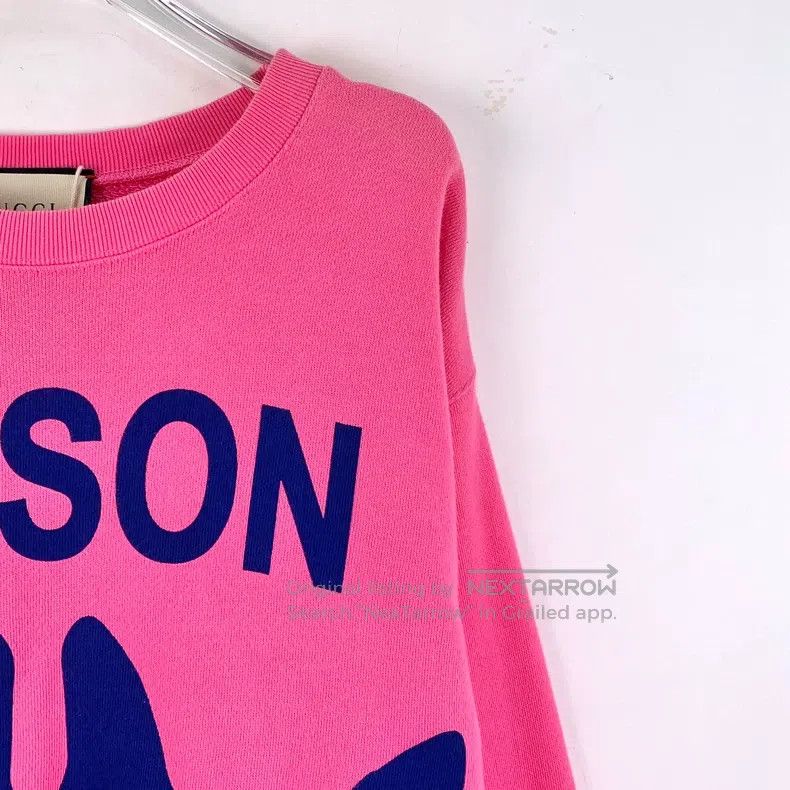 Gucci Gucci Pink logo letter dog head printed beaded cotton roun Size S / US 4 / IT 40 - 3 Thumbnail