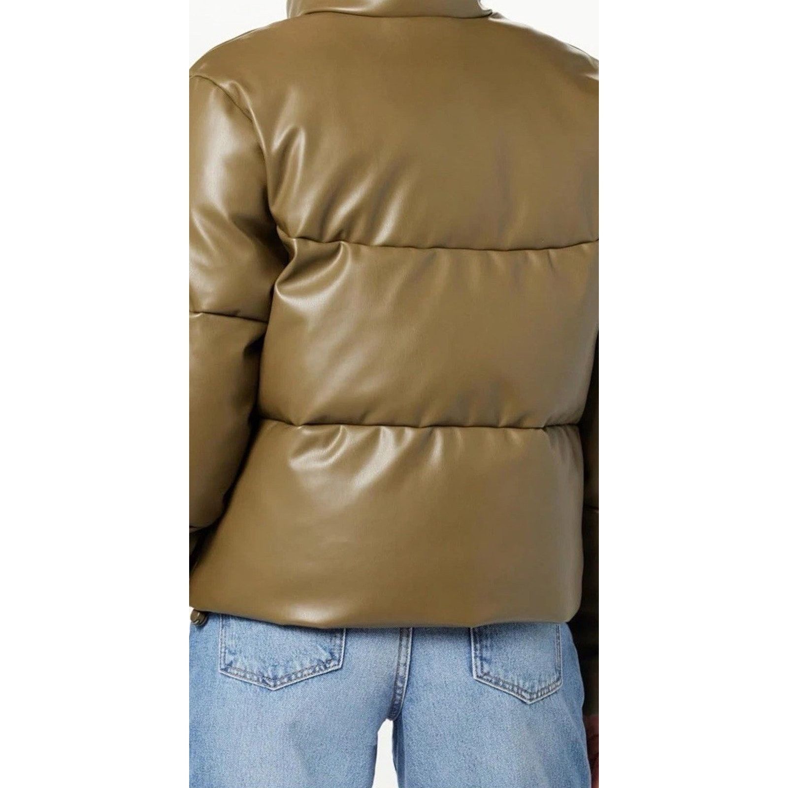 Other The Drop Priscilla Olive Vegan Leather Puffer NWT Size S / US 4 / IT 40 - 2 Thumbnail