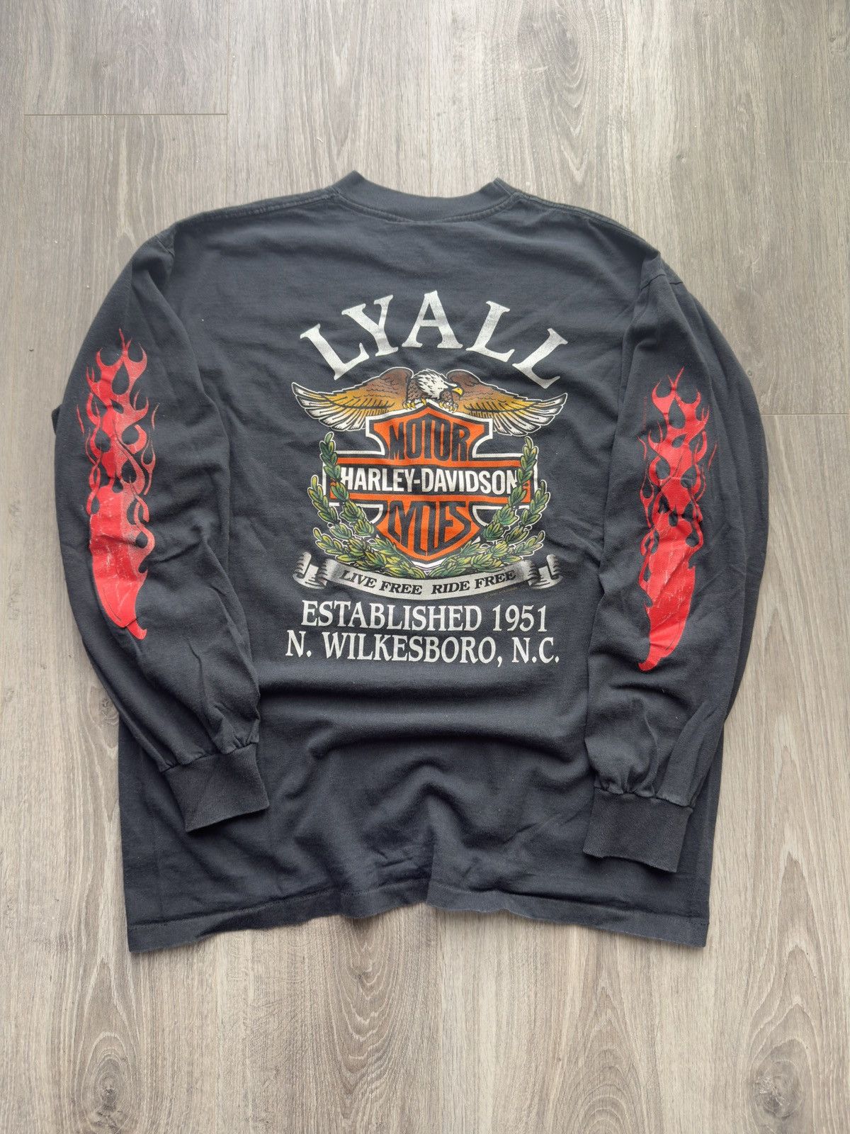 Harley Davidson 1990 Harley davidson longsleeve flames Size US L / EU 52-54 / 3 - 2 Thumbnail