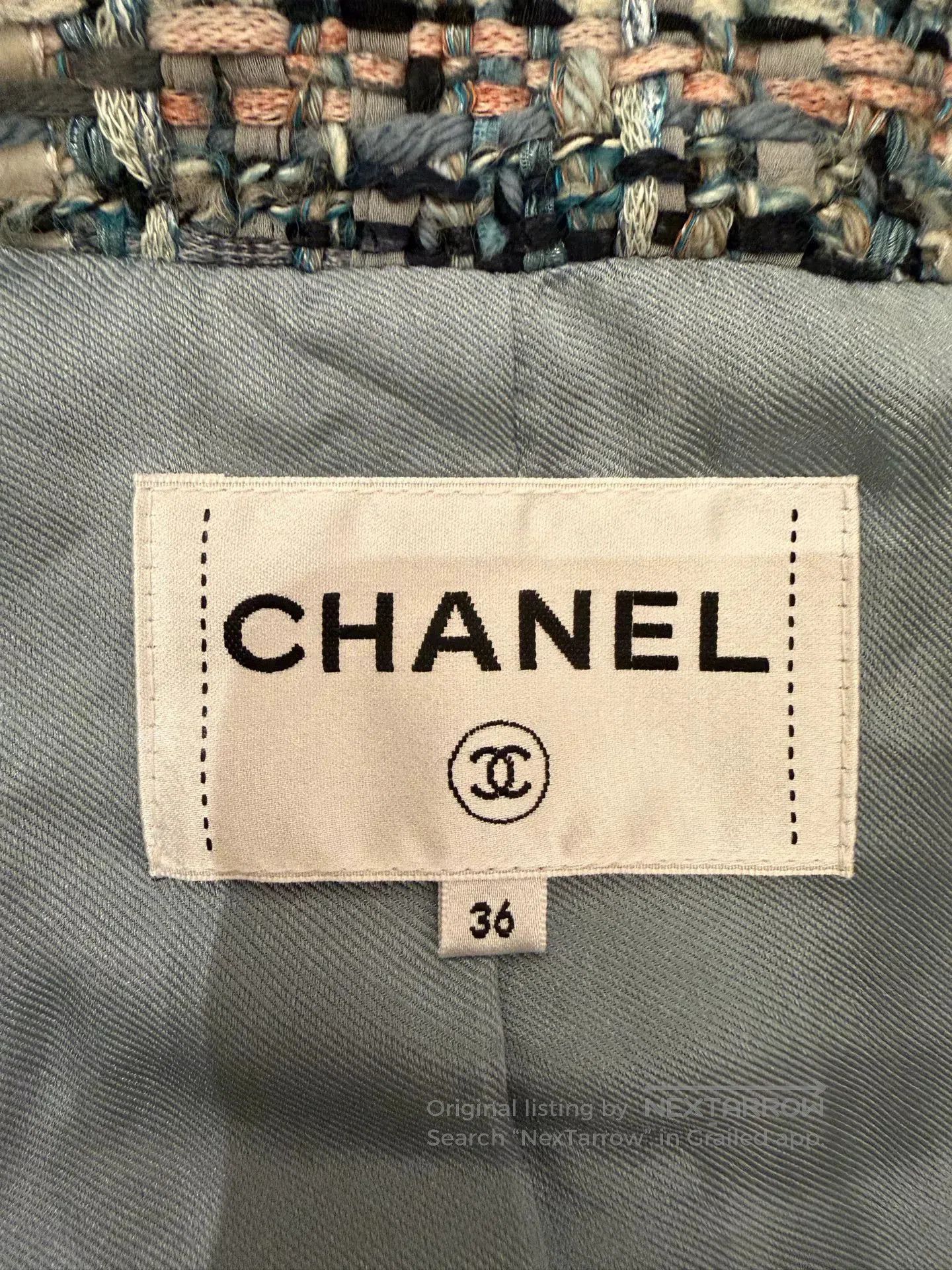 Chanel Chanel Blue Tweed Fringe Jacket 36. Size US S / EU 44-46 / 1 - 3 Thumbnail