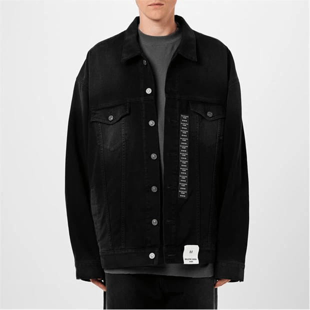 Balenciaga Size Sticker Denim Jacket Size US M / EU 48-50 / 2 - 5 Thumbnail