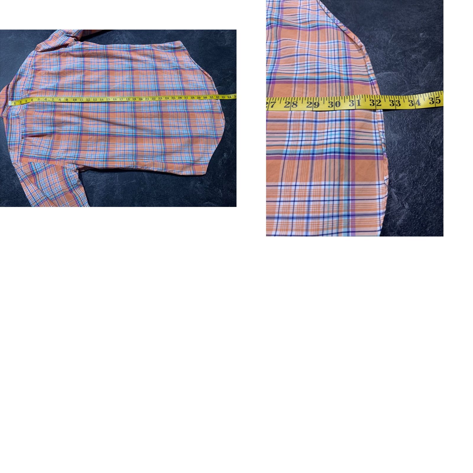 Polo Ralph Lauren Polo Ralph Lauren Button Down Shirt Men Large Orange Military Plaid Long Sleeve Casual Size US L / EU 52-54 / 3 - 8 Thumbnail