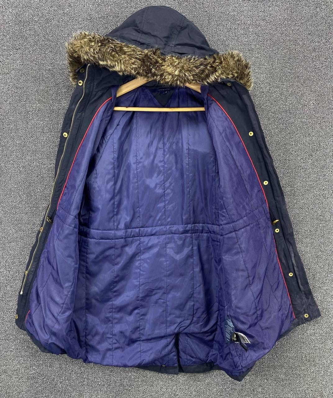 Tommy Hilfiger Vintage Tommy Hilfiger Faux Fur Hoodie Long Jacket Size M / US 6-8 / IT 42-44 - 6 Thumbnail